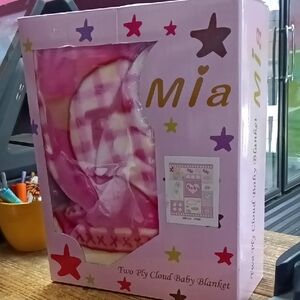 MIA Pink Starry Baby Blanket